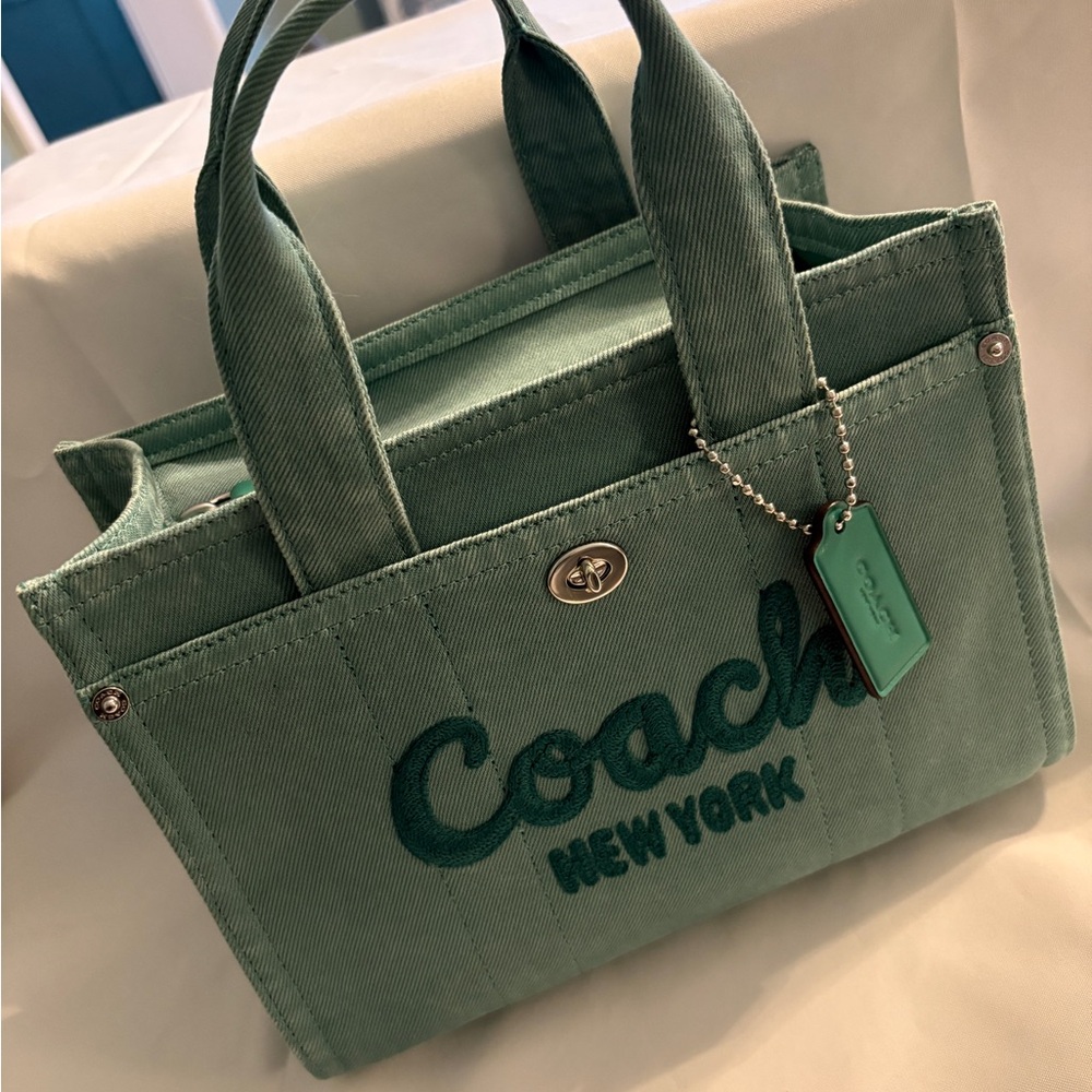 Coach Cargo Denim Tote 26 w/Coach Dusty